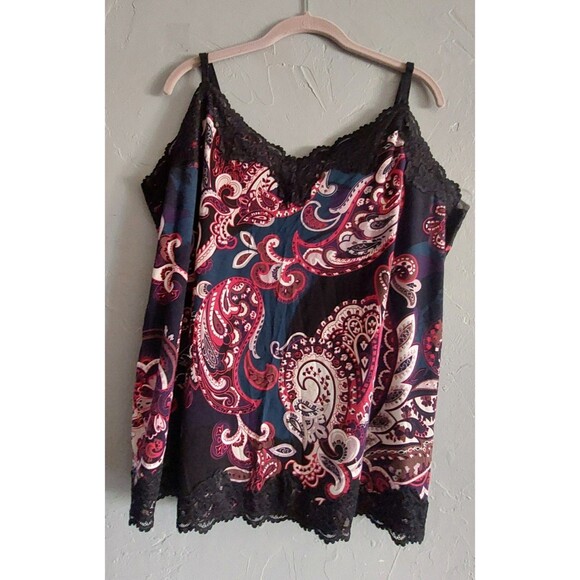 Lane Bryant Tops The  Cami Lace,Paisley, 22/24,Rayón,Spandex, - Picture 3 of 11